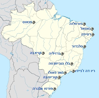 מפת מונדיאל 2014
