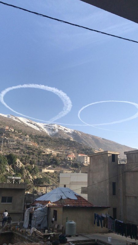 מטוסי חיל האוויר מעל שמי חוות שבעא בלבנון