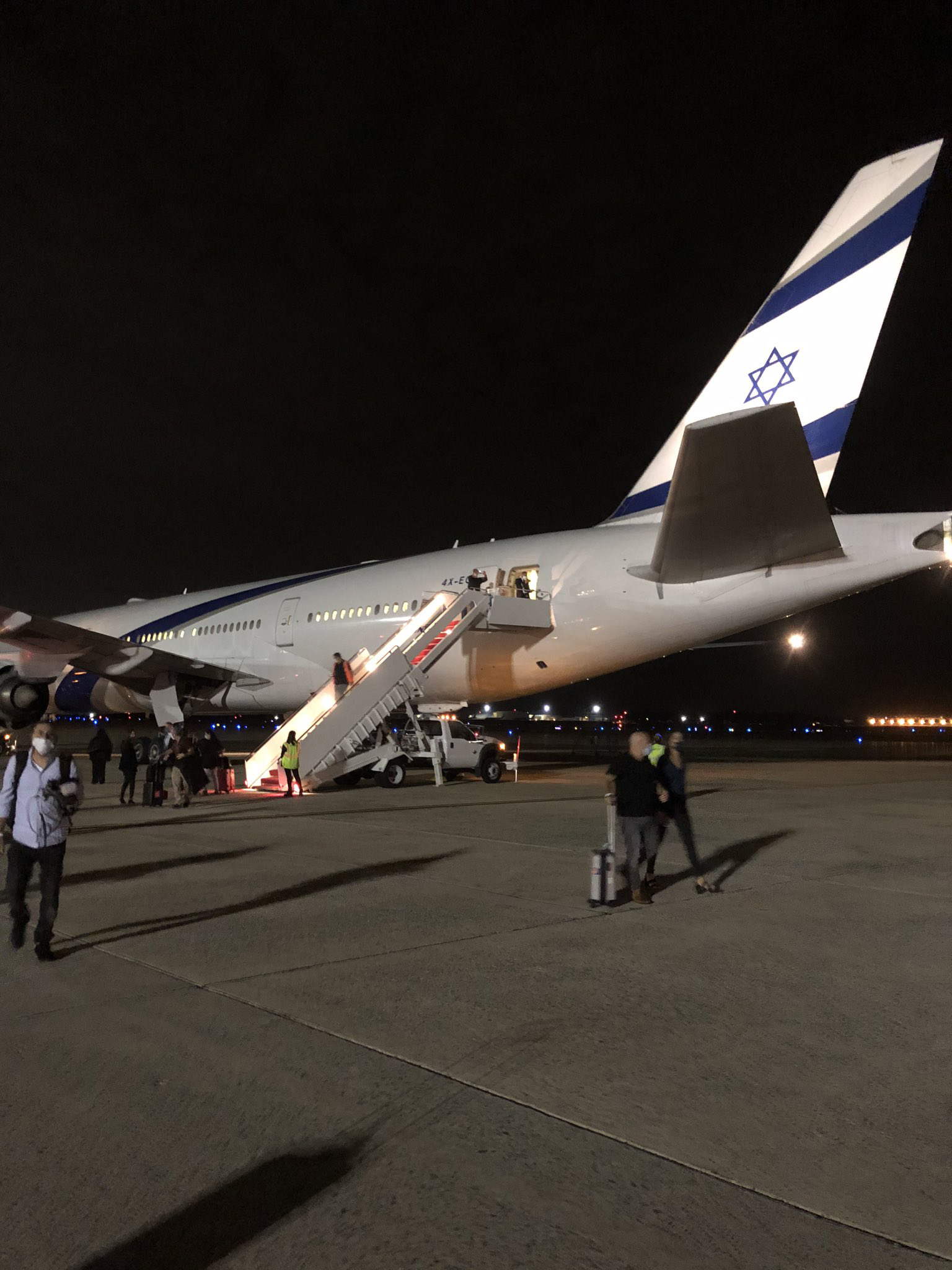 מטוסו של ראש ממשלת ישראל בנימין נתניהו נחת בבסיס הצבאי אנדרוז בוושינגטון