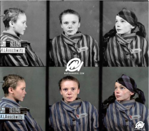 רץ ברשת: צובעים את העבר -תמונת הילדה הפולניה שנספתה באושוויץ
