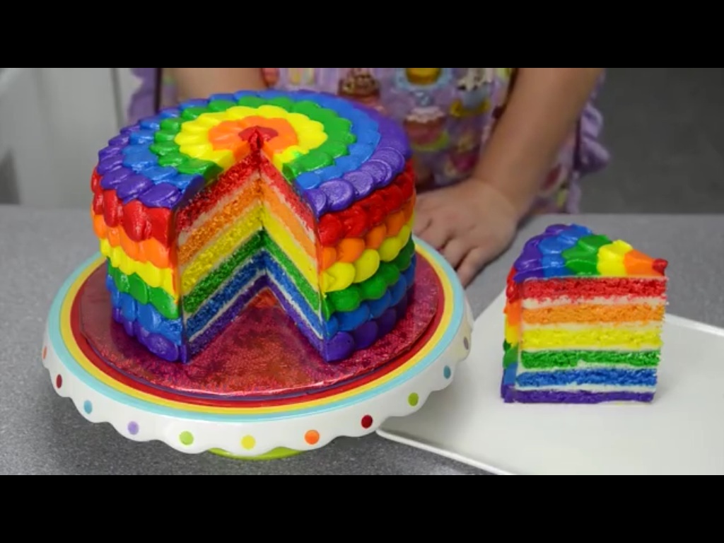 צפו איך להכין עוגה בצבעי הקשת?