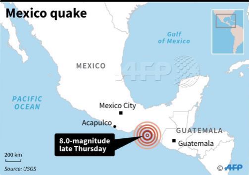 רעידת אדמה חזקה מאוד במקסיקו סיטי