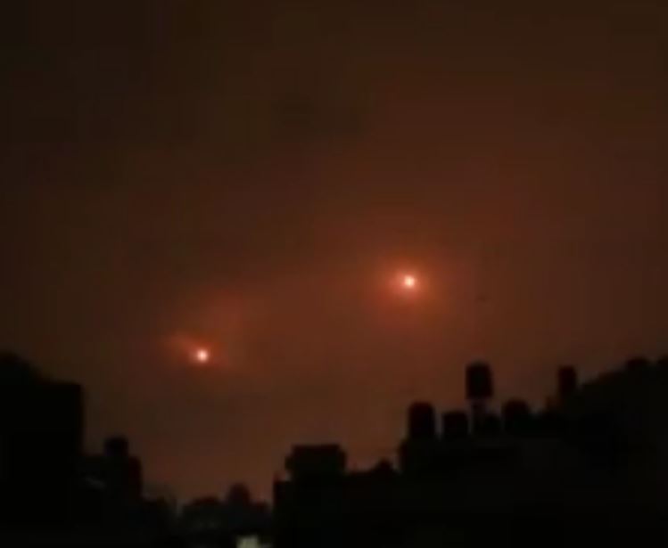 תיעוד ירי רקטות גראד הלילה מעזה לעבר שטח ישראל
