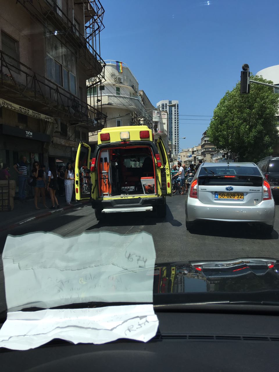 תאונה קשה בתל אביב נחלת בנימין פינת רוטשילד